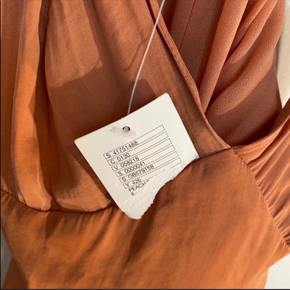 Silence + Noise Peach Silky Maxi Slip Dress - Picture 7 of 8